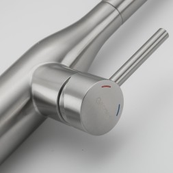 Смеситель для кухни 35к G4398-45 GAPPO нерж. сталь, высокий выдвижной излив, САТИН - G4398-45 