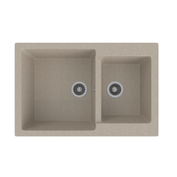 Мойка ML-GMS13 СТАНДАРТ двухчашевая, песочный (302), 767*502*190мм - 00-00003521 
