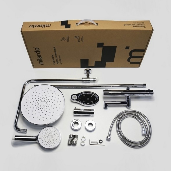 Душевая система термостат Milardo ILSSBTHM06 &amp;quot;Ideal Spa&amp;quot; лейка &amp;quot;Тропический душ&amp;quot; ХРОМ - ILSSBTHM06 