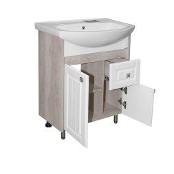 Тумба д/ванной &amp;quot;ВЕРСАЛЬ-55&amp;quot; белое дерево под раковину Элеганс-55 (Rosa) (ПВХ) - НОВИНКА 