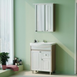 Тумба д/ванной &amp;quot;ВЕРСАЛЬ-55&amp;quot; белое дерево под раковину Элеганс-55 (Rosa) (ПВХ) - НОВИНКА 