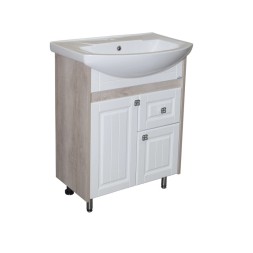 Тумба д/ванной &amp;quot;ВЕРСАЛЬ-55&amp;quot; белое дерево под раковину Элеганс-55 (Rosa) (ПВХ) - НОВИНКА 