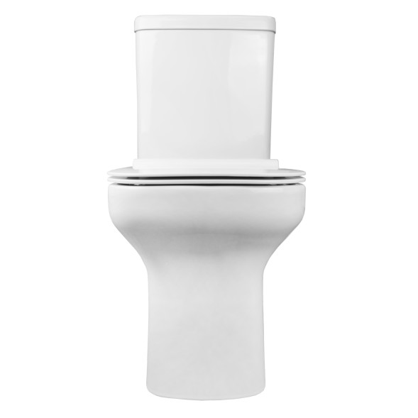 Унитаз-компакт Creo Ceramique ARLES 650х370х820 напольный, безободковый, в комплекте с сиденьем микролифт (AS1003+AS1002R)