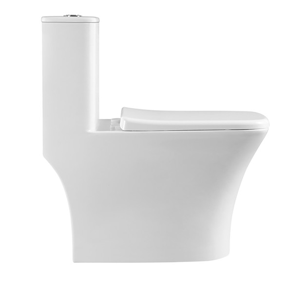 Унитаз-моноблок AZARIO Teano 695x370x740 напольный, горизонтальный слив, сиденье дюропласт микролифт (AZ-8621)