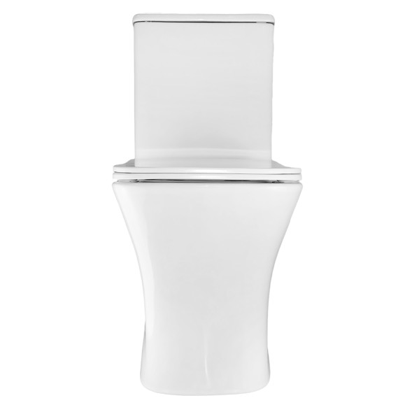 Унитаз-компакт Azario Kashmir 340х650х770 напольный, безободковый, в комплекте с быстросъемным сиденьем микролифт (AZ-9143S)