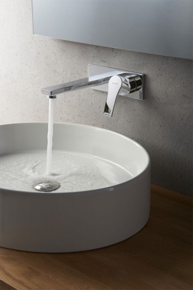 Смеситель для раковины  KLUDI ZENTA SL, настенный, внешняя монтажная часть, длина излива, 180 мм, хром (482470565)