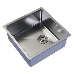Мойка подст.монтаж 45х45 (3,0) вып 3 1/2  MIXLINE PRO 20см с сифоном (сатин) - 547225 