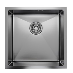 Мойка подст.монтаж 45х45 (3,0) вып 3 1/2  MIXLINE PRO 20см с сифоном (сатин) - 547225 