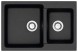Кухонная мойка AZARIO Grand 765х500х190 двойная, искусственный мрамор, цвет Черный (CS00079903)