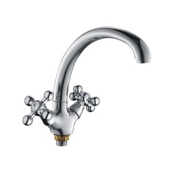 Смеситель для кухни 1/2 кер CN4319 CRON высокий пов. излив, п/гайку, ХРОМ - CN4319