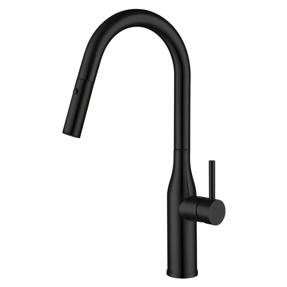Смеситель для кухни 35к G4398-46 GAPPO нерж. сталь, высокий выдвижной излив, ЧЕРНЫЙ - G4398-46 