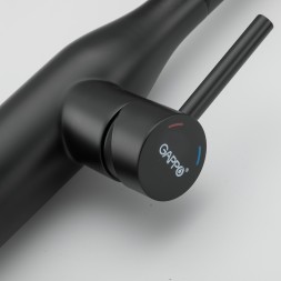 Смеситель для кухни 35к G4398-46 GAPPO нерж. сталь, высокий выдвижной излив, ЧЕРНЫЙ - G4398-46 