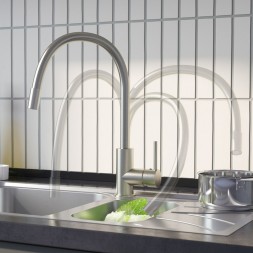 Смеситель для кухни 35к IDDIS K36BNJ0i05 "Kitchen 360" гибкий силиконовый излив, САТИН - K36BNJ0i05