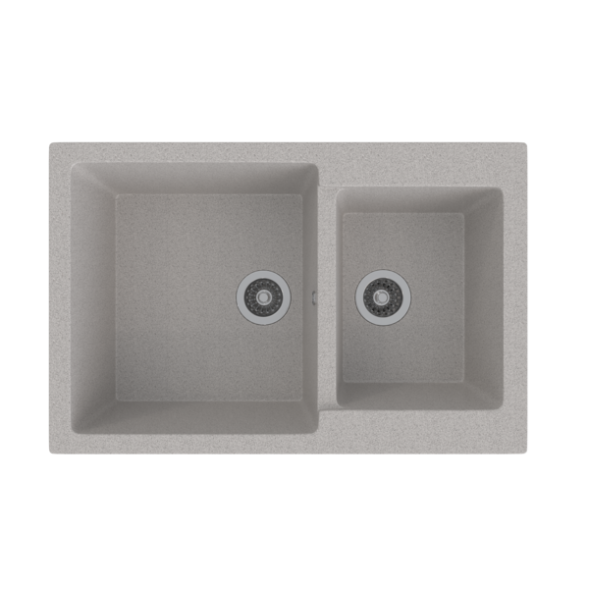 Мойка ML-GMS13 СТАНДАРТ двухчашевая, светло-серый (310), 767*502*190мм - 00-00003522 