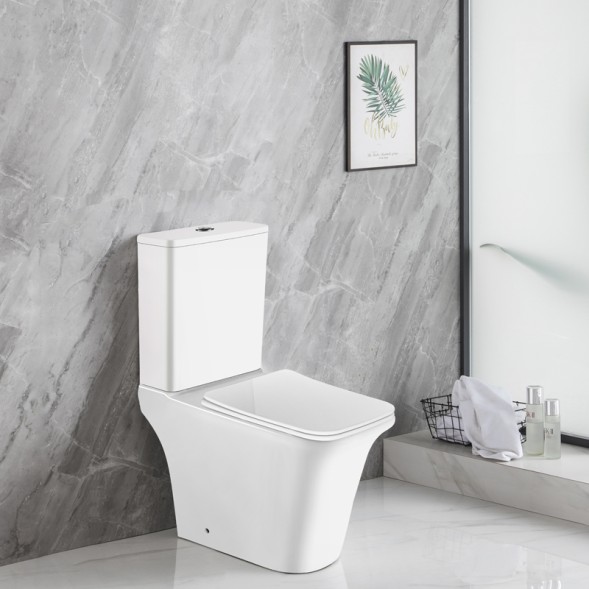 Унитаз-компакт Azario AVERO 660x360х820 напольный, безободковый со смывным механизмом Geberit, бачком и сиденьем микролифт (AZ-1213A-G)