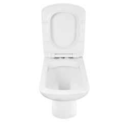 Унитаз-компакт Creo Ceramique TOURS 370х700х790 напольный, с тонкой крышкой и быстросъемным сиденьем микролифт (TO1003N+TO1002RS)