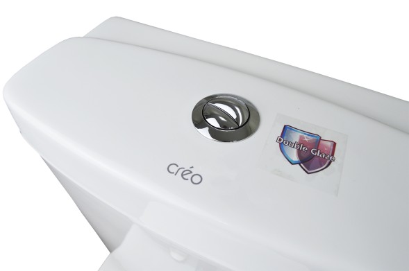 Унитаз-компакт Creo Ceramique TOURS 370х700х790 напольный, с тонкой крышкой и быстросъемным сиденьем микролифт (TO1003N+TO1002RS)