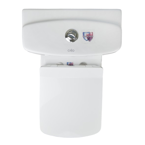 Унитаз-компакт Creo Ceramique TOURS 370х700х790 напольный, с тонкой крышкой и быстросъемным сиденьем микролифт (TO1003N+TO1002RS)