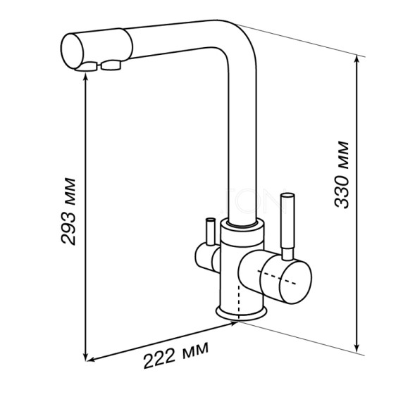 Смеситель AQUATON РУАН для кухни фильтр, песочный (1AX004FCXX220)
