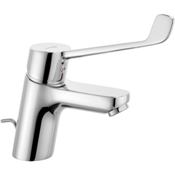 Смеситель для раковины Kludi Pure Easy керамический картридж, с донным клапаном, хром (372870565)