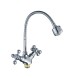 Смеситель для кухни 1/2 кер CN4319-3 CRON высокий гибкий излив, п/гайку, ХРОМ - CN4319-3 