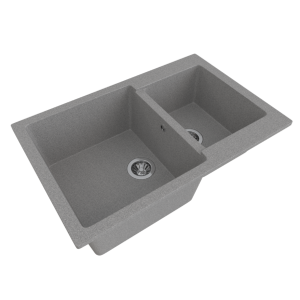 Мойка ML-GMS13 СТАНДАРТ двухчашевая, темно-серый (309), 767*502*190мм - 00-00003530 