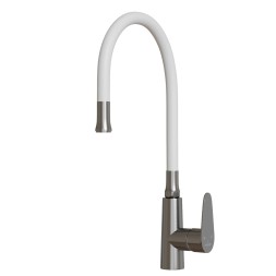 Излив для см кухня ГИБКИЙ белый (для смесителей MIXLINE MLSS36-09) -  