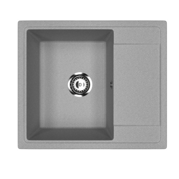 Мойкa ML-GMU05 УЛЬТРА с крылом, серый камень, 575*495 мм (глуб. чаши 190) - 00-001416 