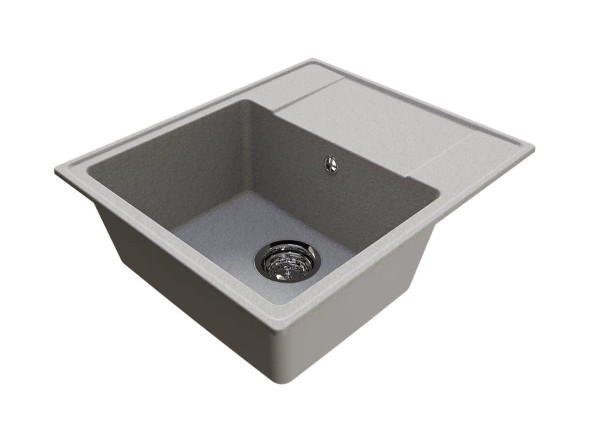 Мойкa ML-GMU05 УЛЬТРА с крылом, серый камень, 575*495 мм (глуб. чаши 190) - 00-001416 