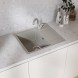 Мойкa ML-GMU05 УЛЬТРА с крылом, серый камень, 575*495 мм (глуб. чаши 190) - 00-001416 