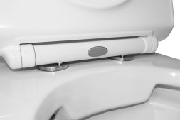 Унитаз-компакт Azario FRETTA ROUND 650х340х770 напольный, безободковый, со смывным механизмом Geberit, бачком и сиденьем микролифт (AZ-1217 + AZ-1216-G)