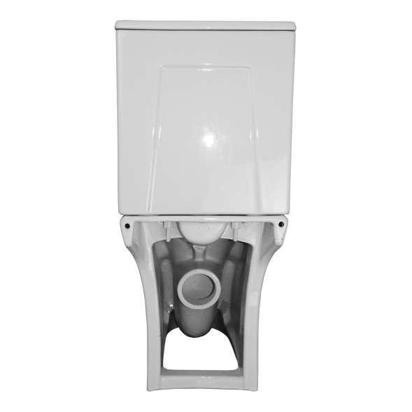 Унитаз-компакт Azario FRETTA ROUND 650х340х770 напольный, безободковый, со смывным механизмом Geberit, бачком и сиденьем микролифт (AZ-1217 + AZ-1216-G)