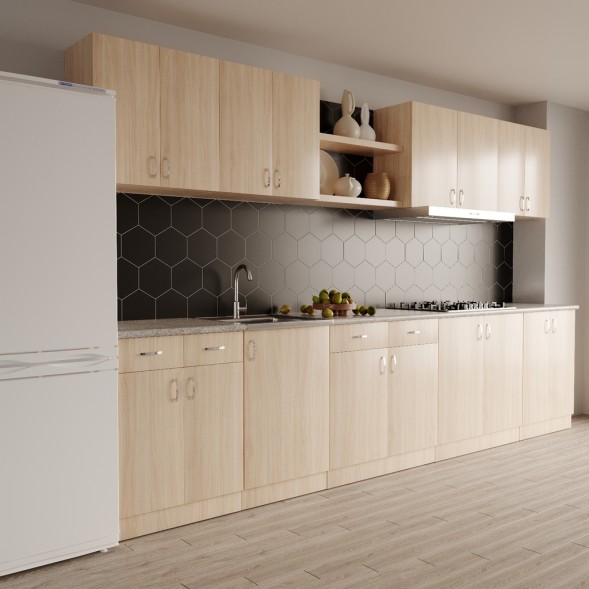 шкаф навесной кухонный 60 венге светлое (дуб млечный) - 529511 