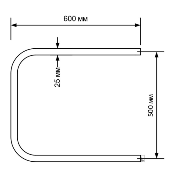 Полотенцесушитель электрический П 50x60 (кнопочный выкл, 153 Вт) ZOX - 541713 
