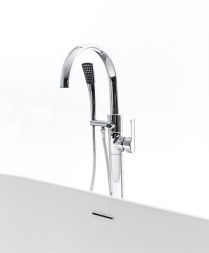 Смеситель для ванны Ravak FM 080.00, напольный, однорычажный, с душевой лейкой, хром  (X070059)