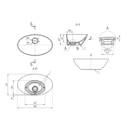 Раковина накладная на столешницу "Триумф-56*33" ш*г овал (Dreja) - 641266