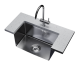Мойка подст.монтаж 53х43 (3,0) вып 3 1/2  MIXLINE PRO 22см с сифоном (сатин) - 547231 