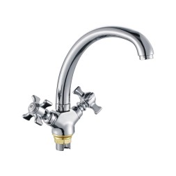 Смеситель для кухни 1/2 кер CN4724 CRON высокий пов. излив, п/гайку, ХРОМ - CN4724 