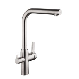 Смеситель для кухни 35к G4399-4 GAPPO с вых. для питьевого фильтра, нерж. сталь, САТИН - G4399-4 