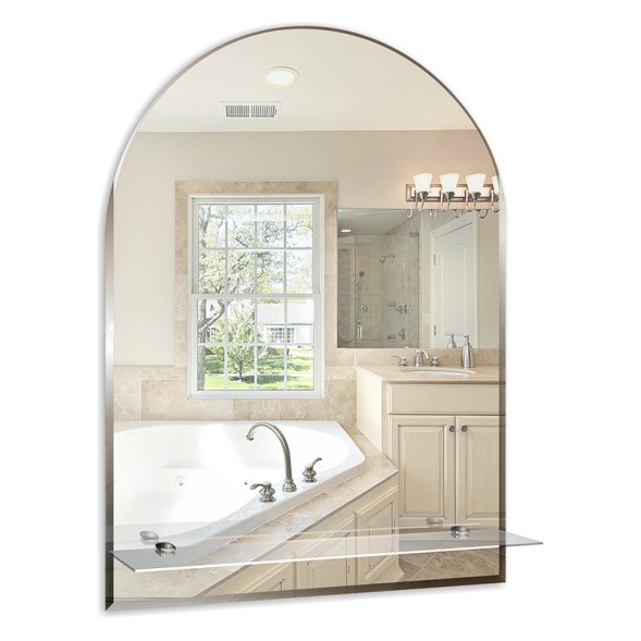 Зеркало MIXLINE &amp;quot;Аркада-Люкс&amp;quot; 490*670 (ШВ) с полкой и фацетом - 00000020 