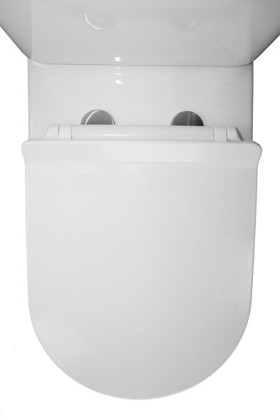 Унитаз-компакт Azario FRETTA ROUND 650х340х770 напольный, безободковый с бачком и сиденьем микролифт (AZ-1217 + AZ-1216)