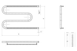 Полотенцесушитель ТРУГОР М 50х50 1&amp;quot; ПОЛКА - 00-00047970 
