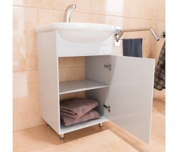 Тумба д/ванной "АлАн-47" белый, правая под раковину Дора-47 (ОК) (ЛДСП) - 528086