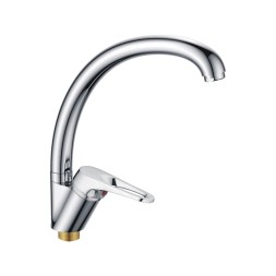 Смеситель для кухни 35к CN4113-2 CRON высокий пов. излив,  п/гайку, ХРОМ - CN4113-2 