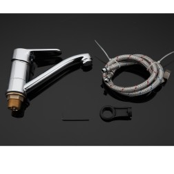 Смеситель для кухни 35к G4536 GAPPO длинный пов. излив, п/гайку, ХРОМ - G4536 