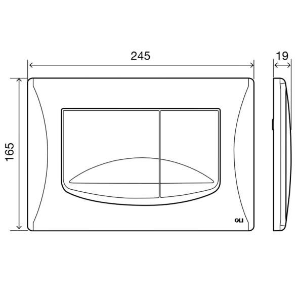 Инсталляция для подвесного унитаза  OLI 80 ECO с механической панелью слива River Della хром (886914RDOO)
