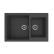 Мойка ML-GMS13 СТАНДАРТ двухчашевая, черный (308), 767*502*190мм - 00-00003523 