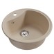 Мойкa ML-GM09 КОМФОРТ круглая, бежевая (328), 510 мм (глуб. чаши 190) - 00-00009281 
