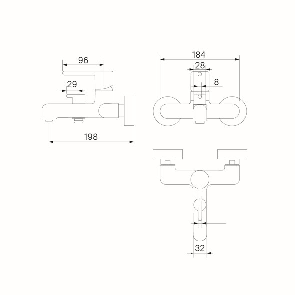 Смеситель для ванны 35к IDDIS AIGMG00i02WA &amp;quot;Aiger&amp;quot; без душ. аксессуаров, ЗОЛОТО матовый - AIGMG00i02WA 
