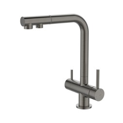 Смеситель для кухни 35к IDDIS UMBGMPFi05 "Umbra" с вых для пит.фильтра выс.пов.излив, п/гайку ГРАФИТ - UMBGMPFi05